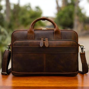 Sac de voyage en cuir | Porte-documents pour ordinateur portable et sac messager de créateur pour homme | Sac à dos premium Pro Sac à dos pour le travail et les voyages