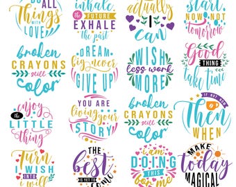 Motivational Quotes SVG Bundle: Inspirational Designs (Digital Download)