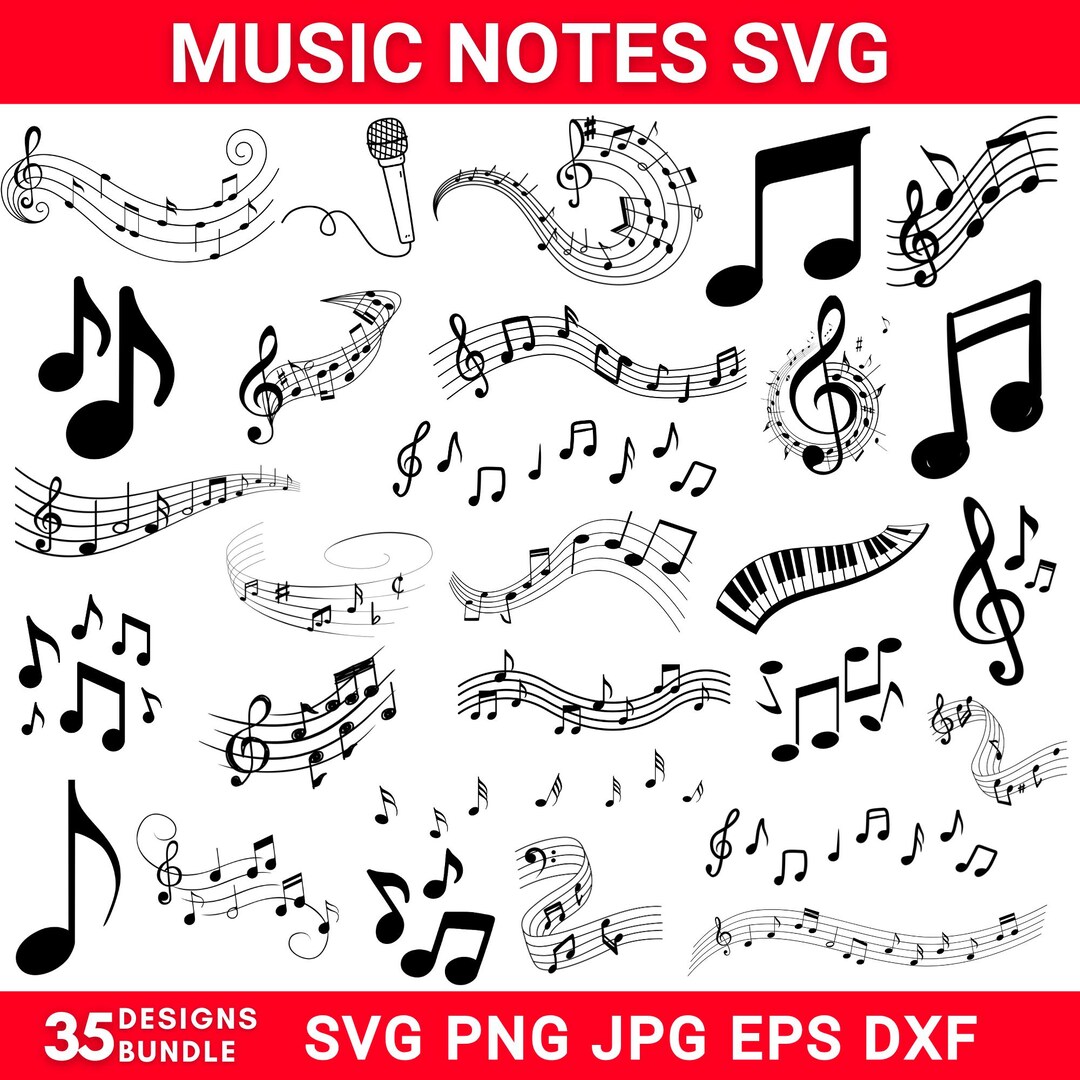 Musical Notes Svg Png Bundle, Music Notes Svg, Music Notes Svg Bundle ...