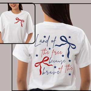 Land of the Free SVG: Coquette Memorial Day Design (Digital Download