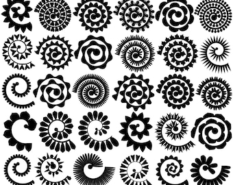 Rolled Flower SVG Bundle, Paper Flower Svg Templates, 3D Rolled Flower Cut Files, Cricut Paper Flower SVG, Rolled Rose Svg, DIY Floral Craft