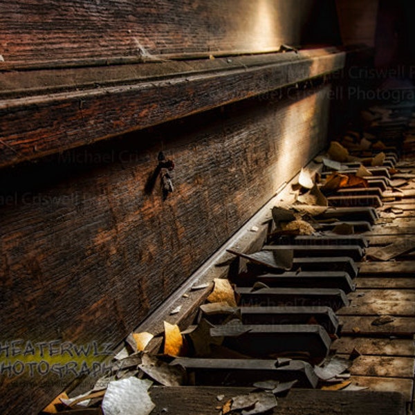 Old Piano "Black Keys" Fine Art  Photographic Print