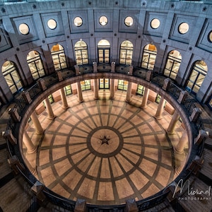 Texas State Capitol 4 story inverted Rotunda &quot;ATX&quot; Fine Art Print