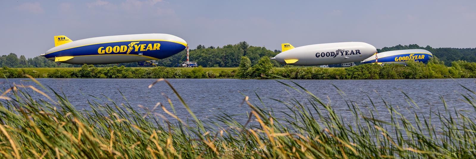 Goodyear Blimp 100th Anniversary "Goodyear 100th" Panoramic Print