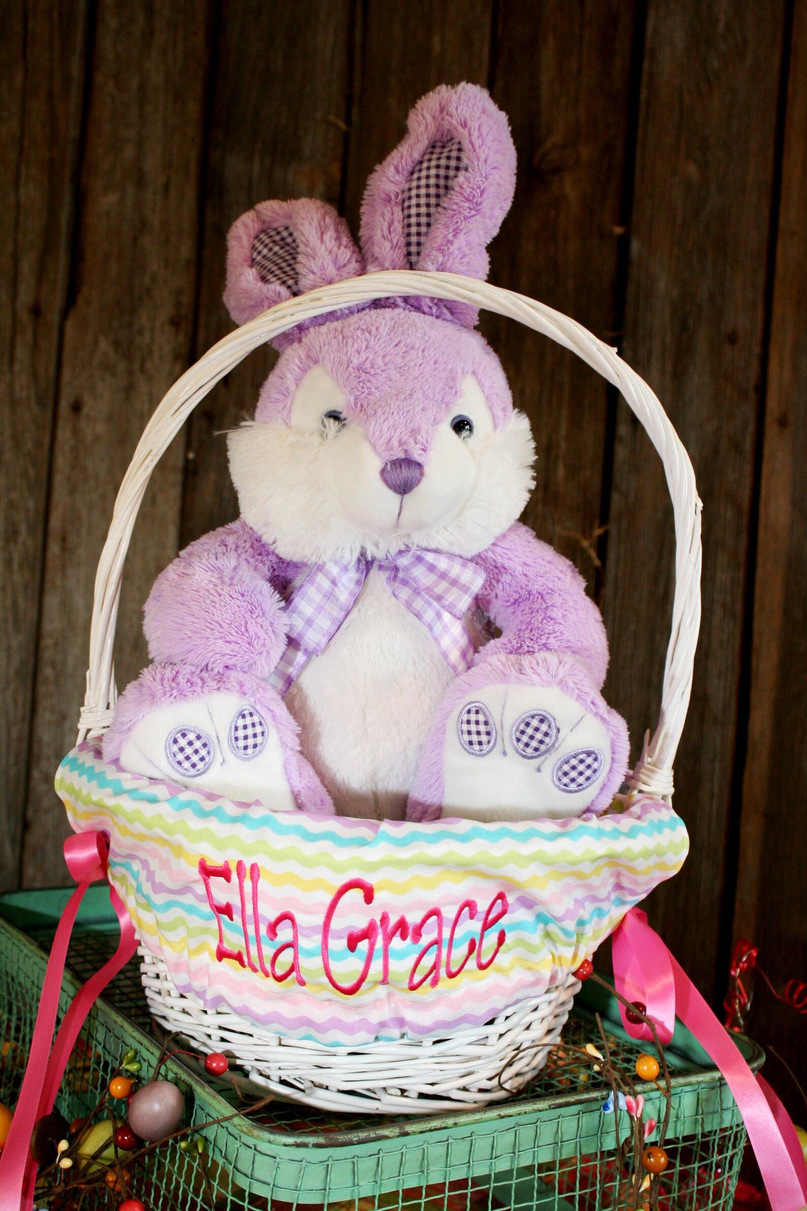 White Easter Basket Easter Basket Custom Easter Basket Etsy