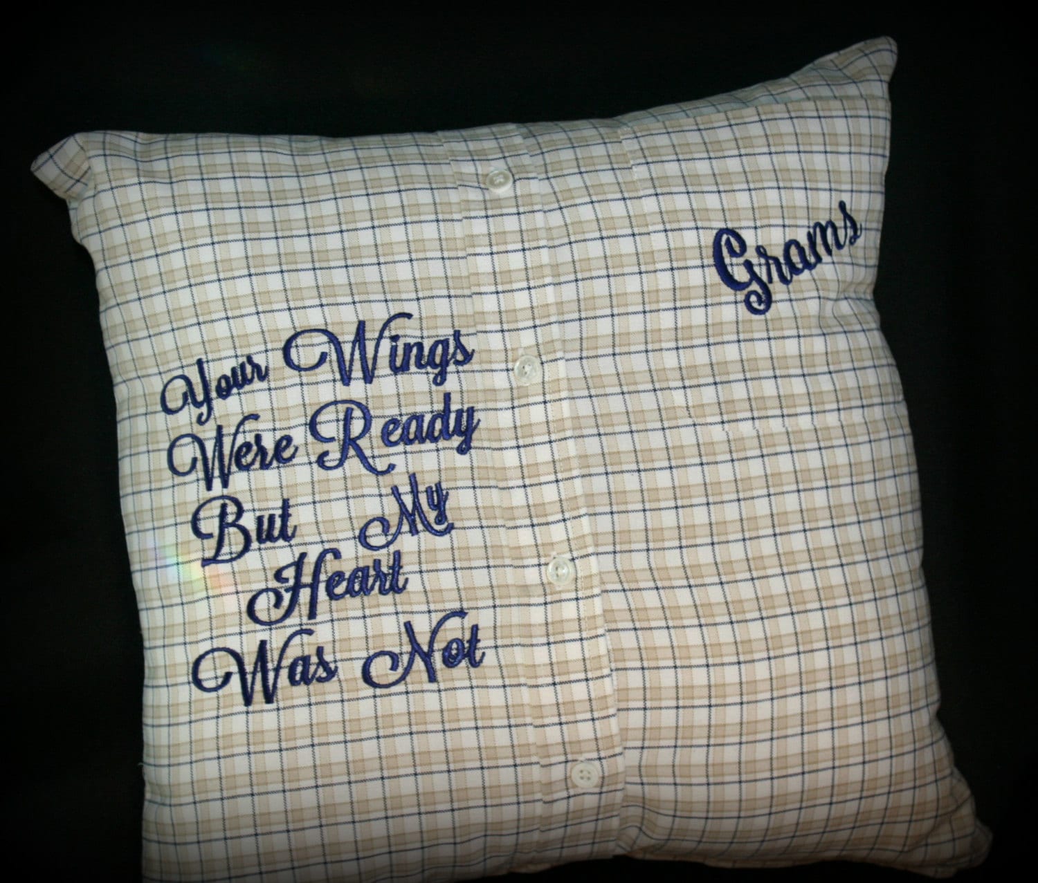 remembrance shirt pillow