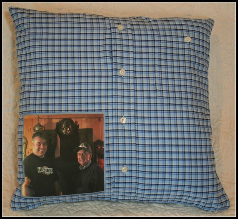 Memory Pillow/Keepsake Pillow made from your loved ones shirt Etsy