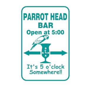 Parrothead Bar Sign: It&#39;s 5 O&#39;Clock Somewhere, Beach Decor