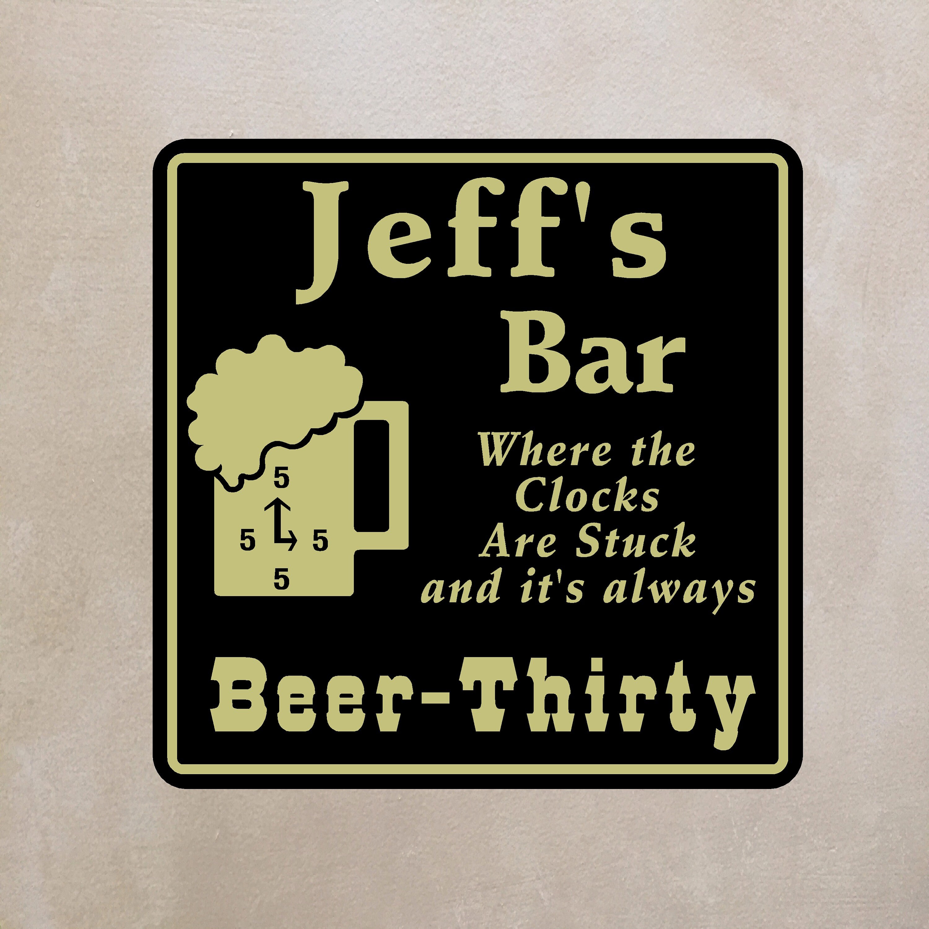 Personalized Beer Thirty Bar Sign 20 Funny Beer Pub Gift Etsy
