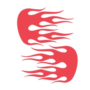Vinyl Flames Decals Car Truck RV Golf Cart Stickers Vehicle Graphics # 2 USA Made
