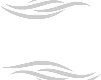 Vinyl Flames Waves Decals #7 Boat  RV Golf Cart Car Truck Graphics