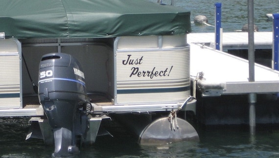 Boat Name Decal Custom Vinyl Speed Fishing Pontoon PWC RV Golf