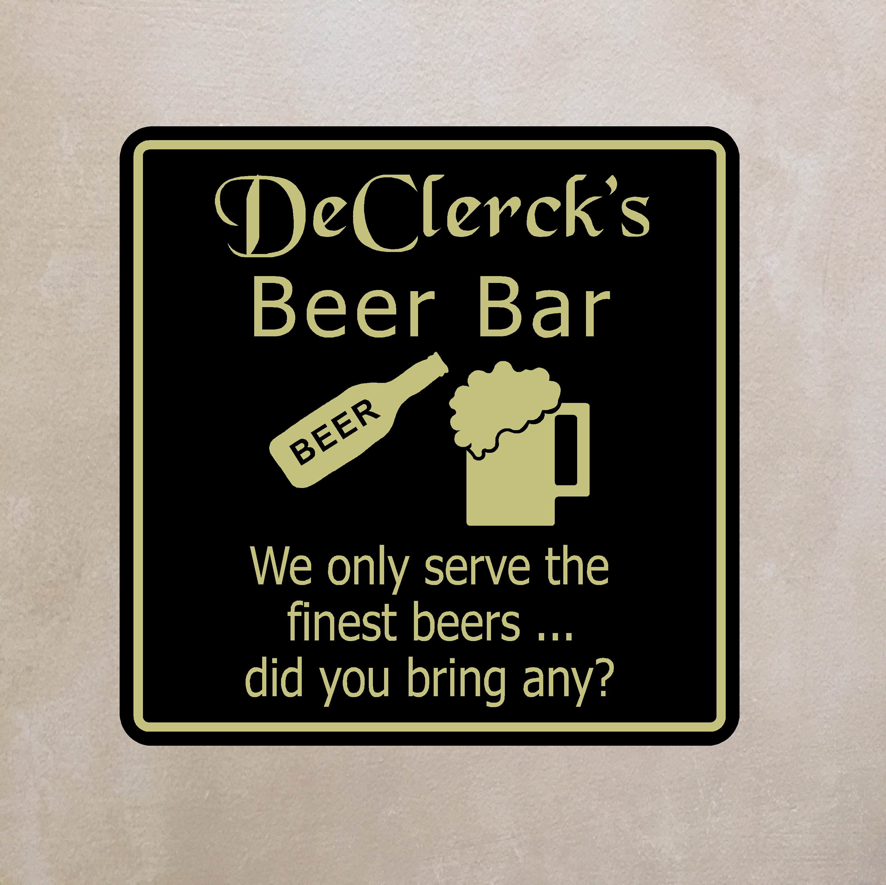Funny Personalized Craft Beer Sign 41 Home Brewery Bar Etsy