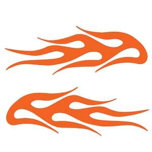 Vinyl Flames Decals Car Truck RV Golf Cart Stickers Vehicle Graphics # 4 USA Made