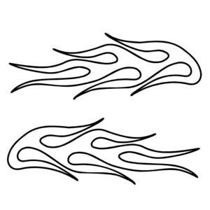Vinyl Flames Decals Car Truck RV Golf Cart Stickers Vehicle Graphics # 8 USA Made
