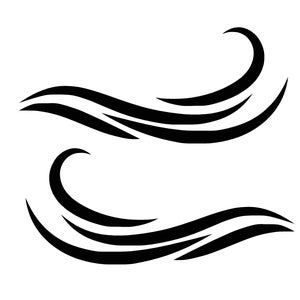 Vinyl Flames Decals Waves Boat RV Golf Cart Car Graphics #8 + Colors USA Made