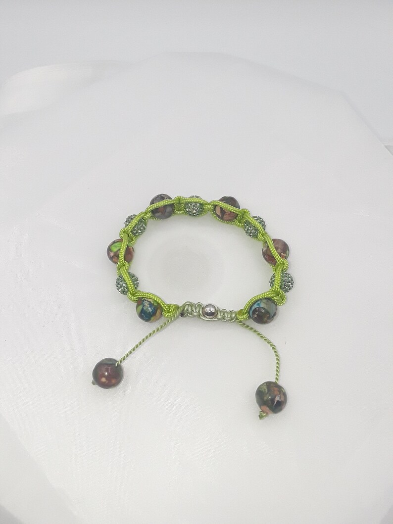 Beaded Bracelet Mixed Impression Jasper and Swarovski Etsy