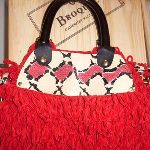 Red Crochet Handbag image 3