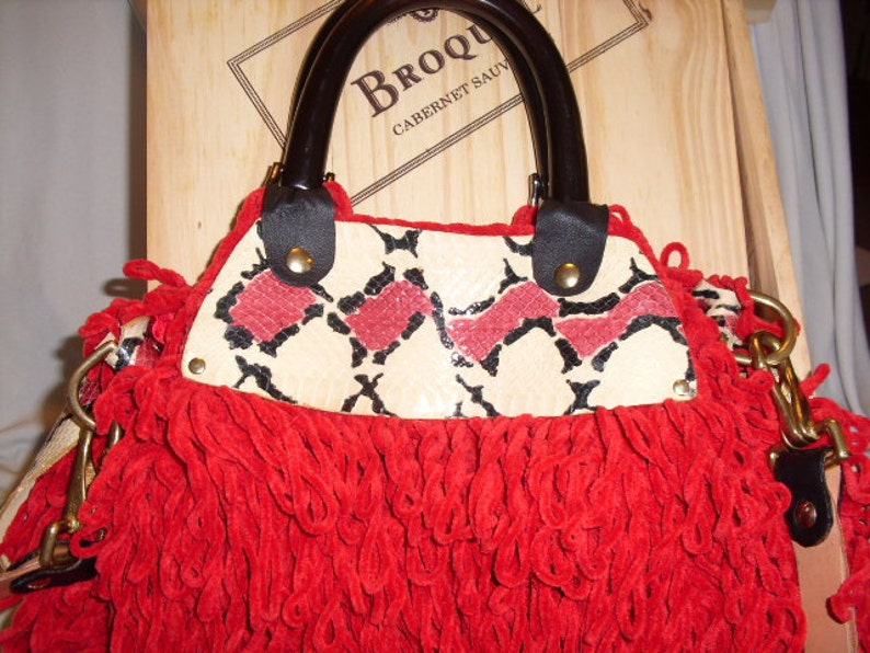 Red Crochet Handbag image 3