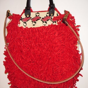 Red Crochet Handbag image 1