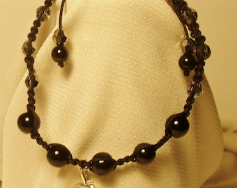 Shamballa Bracelet-Black Obsidian