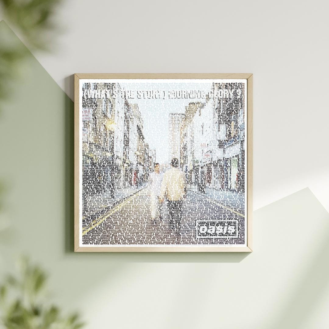 Oasis - What's The Story Morning Glory Lyric Art