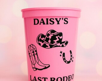 Letzte Rodeo Hen Party Tassen | Junggesellinnenabschied | Personalisiert | Benutzerdefinierte Dekor |