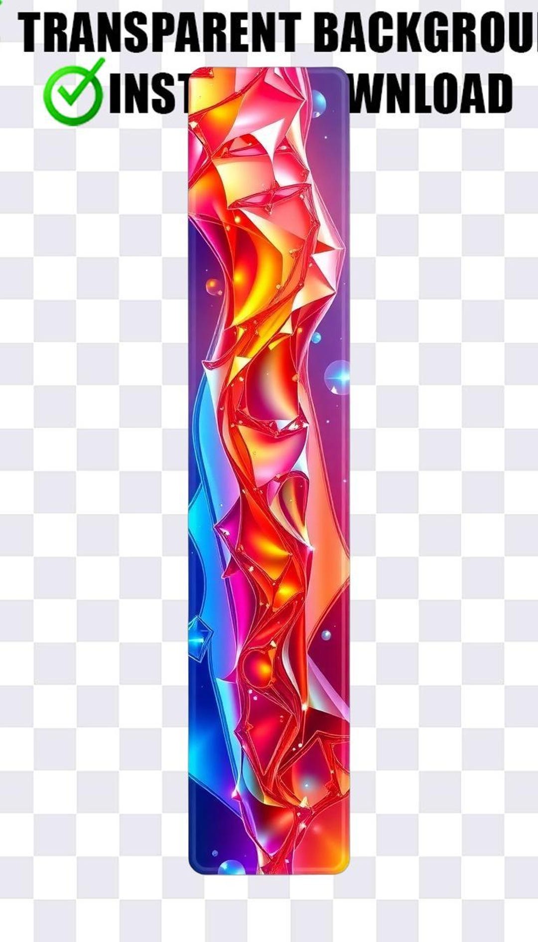 Vibrant Abstract Digital Bookmark Art – PNG Transparent Download With ...