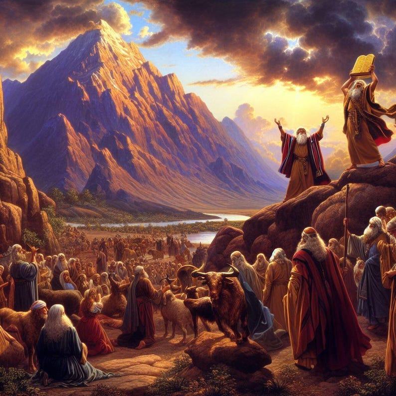 Epic Moses Mountain Scene Digital Download – Stunning Ten Commandments ...