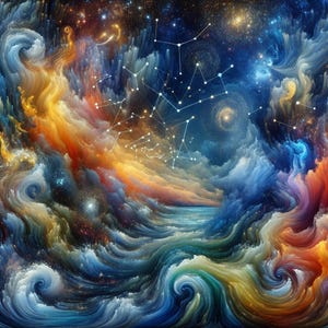 Celestial Ocean: Kosmischer Digital Download Ätherischer Wellen, Sternenkonstellationen & Lebendiger Himmel