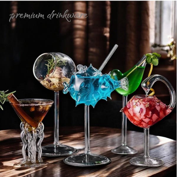Funky Drink Glasses - Etsy