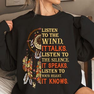 Listen to the wind PNG,  Listen To The Wind It&#39;s Talks, Listen To The Silence It&#39;s Speaks, Listen To Your Heart It&#39;s Knows Png, Native Wolf