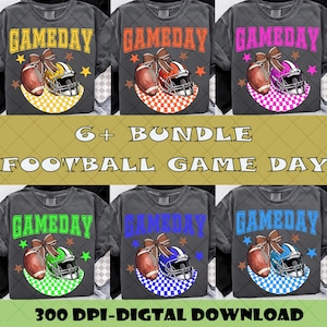 Game Day Bundle Png, Coquette Football Png, Football Season Png, Football Coquette Png, Football Game Day Png Sublimation Designs