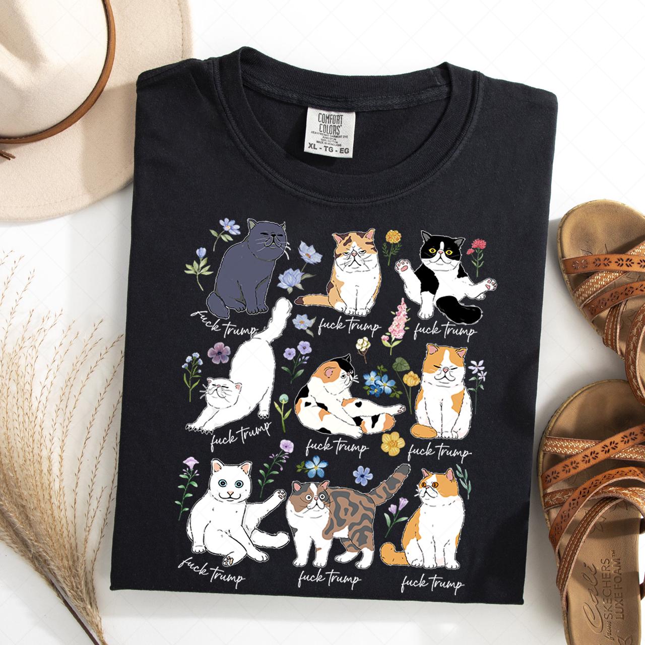 Cute Cat Fuck Trump PNG, Trump Resist Png,Trump Protest Png,Anti republican Png, Design For Shirt, Digital Download