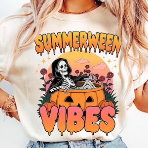 Summer Watermelon Summerween Vibes Skeleton Jack PNG, Funny Halloween Funny, Horror Characters png, Halloween in Summer Digital