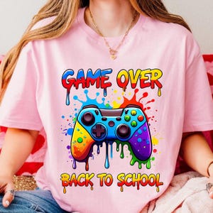 Back to School Game Over Students and Teachers Controller png, school png, school life png, School vibes png, sublimate designs download