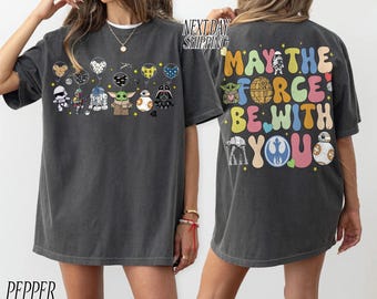 Star Wars Character Shirt, Star Wars Disney Balloon Tee, Star Wars gift Shirt, Family Vacation Outfit, Disney Sci-Fi Cartoon Graphic Tee