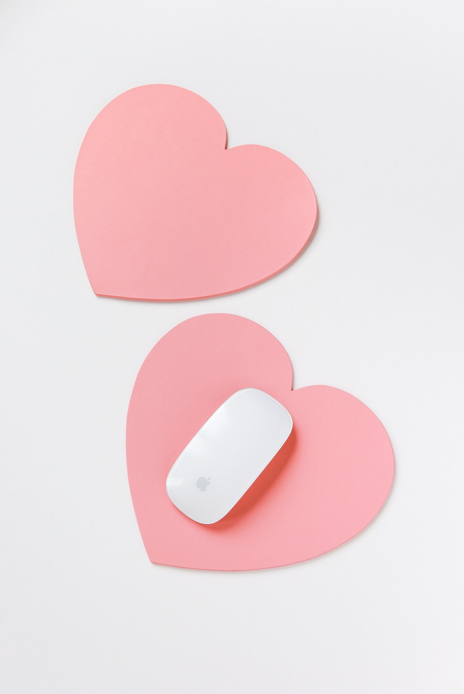 Pink Heart Mouse Pad Computer Mouse Pad Custom Mouse Pad Etsy