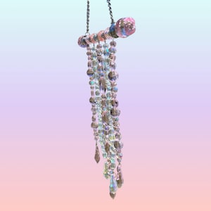 Pink Rose Crystal Sun Catcher