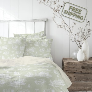 Elegant Microfiber Duvet Cover, Cozy Bedroom Decor, Soft Bedding, Unique Home Gift, Pastoral Design for Relaxation
