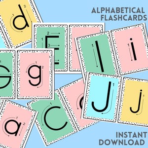 Schede didattiche di scrittura alfabetica / istruzione / download PDF