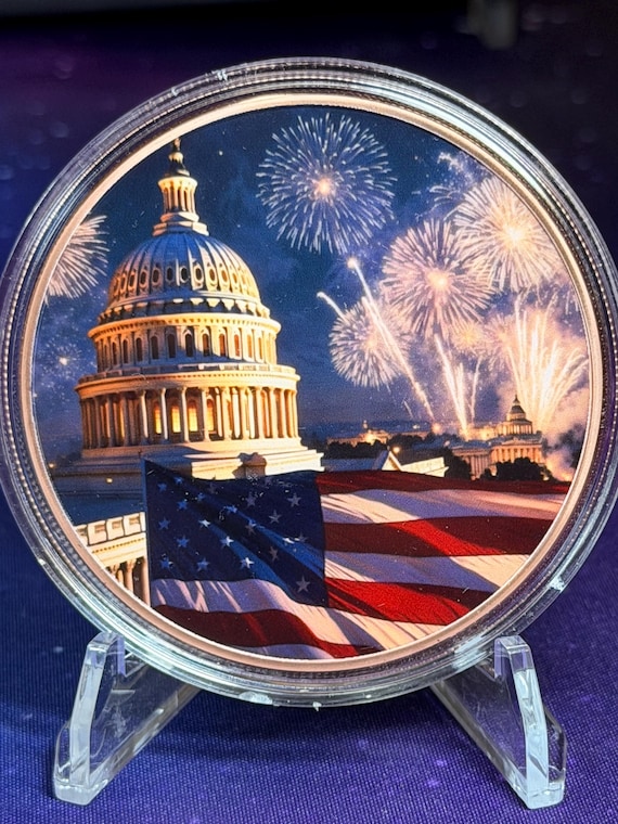 5oz Independence Day I Colorized Copper Round