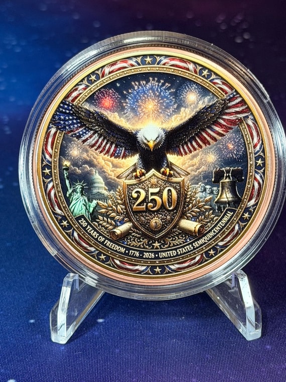 5oz Semiquincentennial Colorized Copper Round