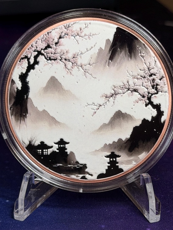 5oz Japanese Ink Art Colorized Copper Round