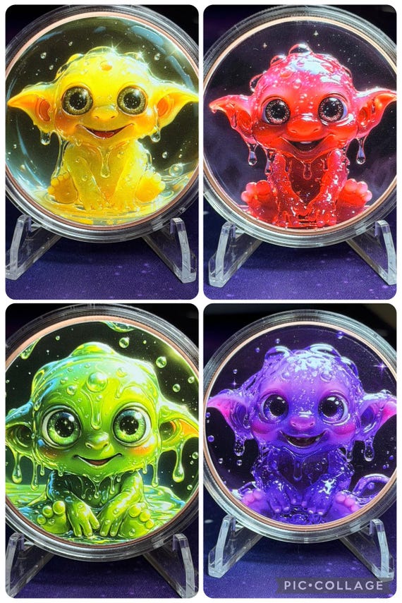 Lotus Mint Gooey Goblin Set (5x 5oz Colorized Copper Round Series)