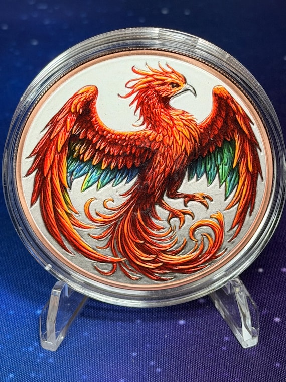 5oz Phoenix Colorized Copper Round