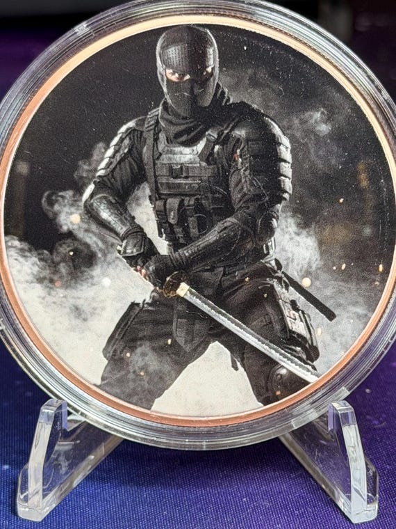 5oz Ninja Colorized Copper Round