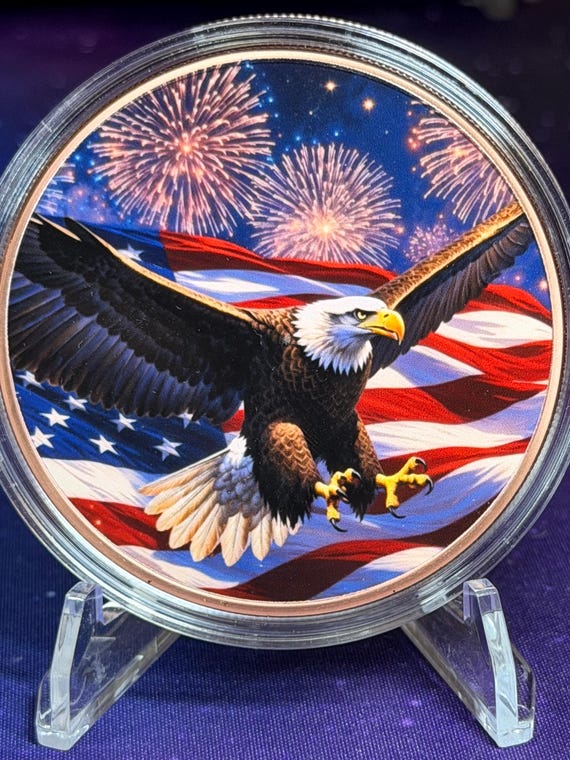 5oz Independence Day III Colorized Copper Round
