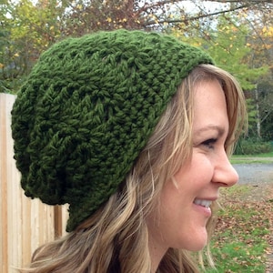Crochet Hat Pattern, Crochet Slouchy Hat,  Slouch Hat Crochet Pattern, Slouchy Beanie Pattern, Women&#39;s Slouch Hat Pattern