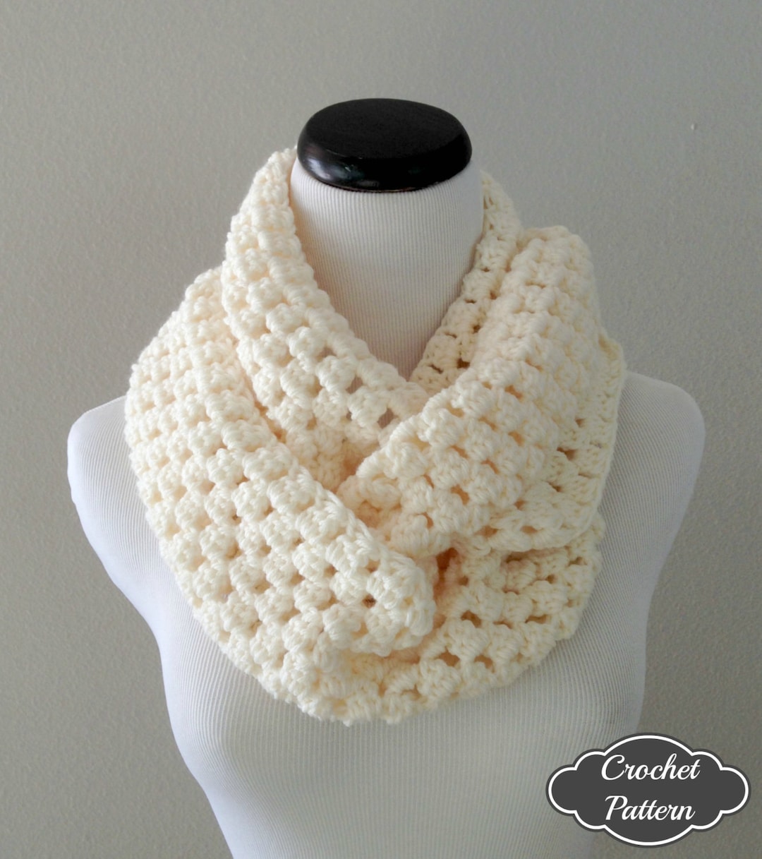 Chunky Crochet Infinity Scarf Pattern, Infinity Cowl Pattern, Beginner ...